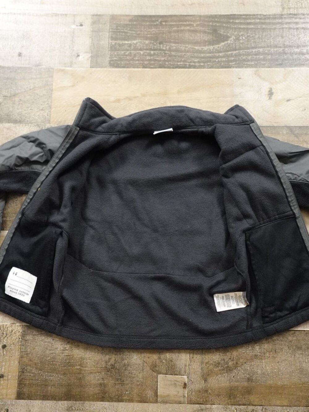 Columbia Steens Mountain Overlay Jacket Boys XS Gray Black Fleece Outdoor - Picture 10 of 11